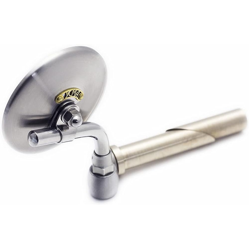 MOTOR ROCK JCMA Mirror Bar End φ80 Hairline 1.Brass (Brass Tag/Brass Rivet) MR-HC069H