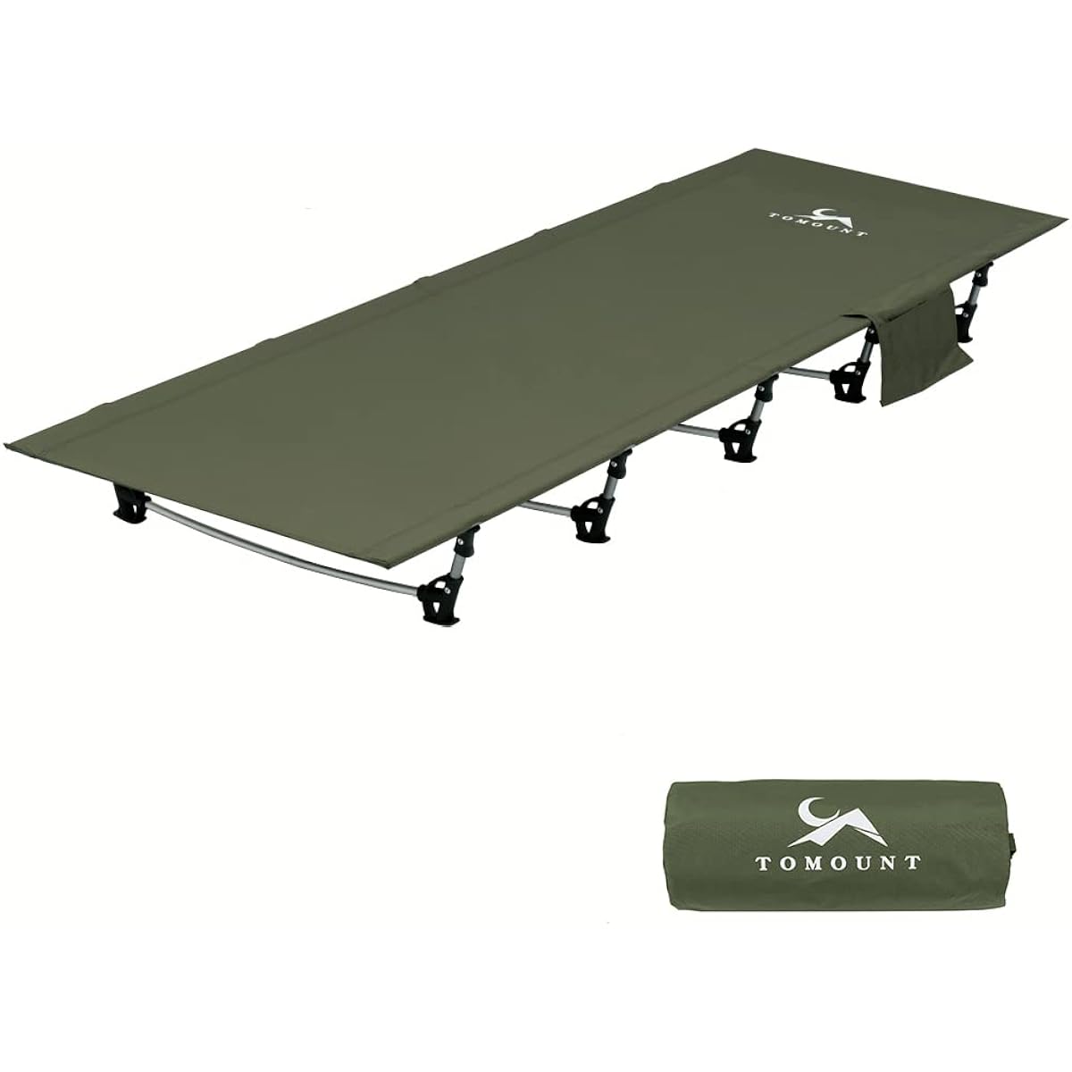 TOMOUNT Camping Cot, Outdoor Bed, Compact Storage, Folding Cot, Ultra Lightweight, Quiet, Wide Range of Camping Beds, Waterproof, Breathable, Load Capacity 150kg…