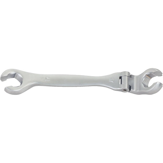 KS TOOLS CHROMEplus Open double ring spanner with flexible joint 17mm 518.0387