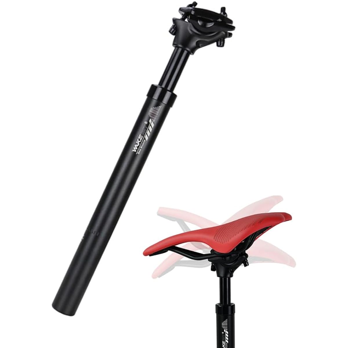 ROADNADO Bicycle Suspension Seatpost 27.2/31.6*350mm Aluminum Alloy Adjustable Shock Absorption Suspension Seatpost Tube Suitable for Mountain Bike Road Bike