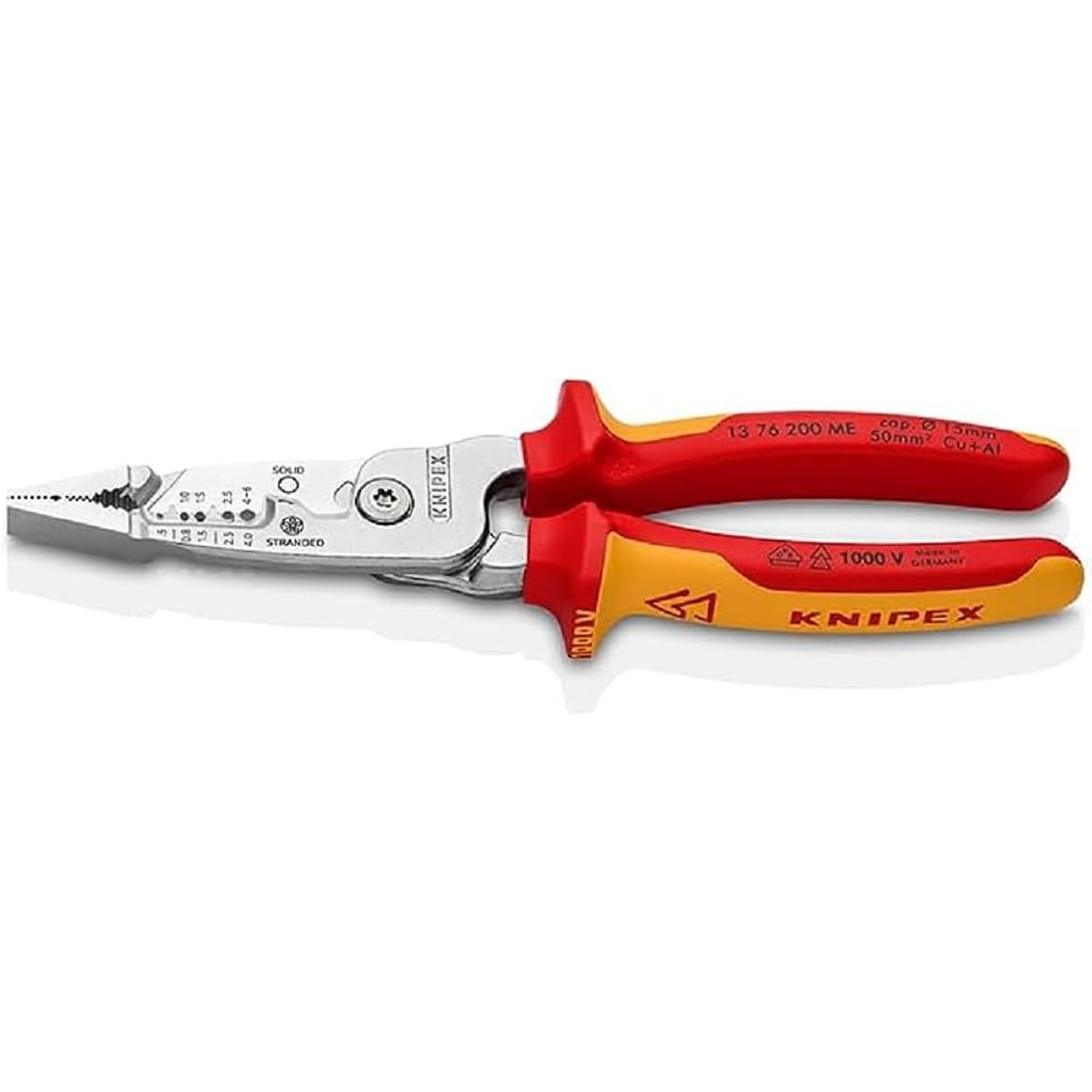 KNIPEX Metric Wire Stripper Insulated Comfort Grip Grip 1376-200ME