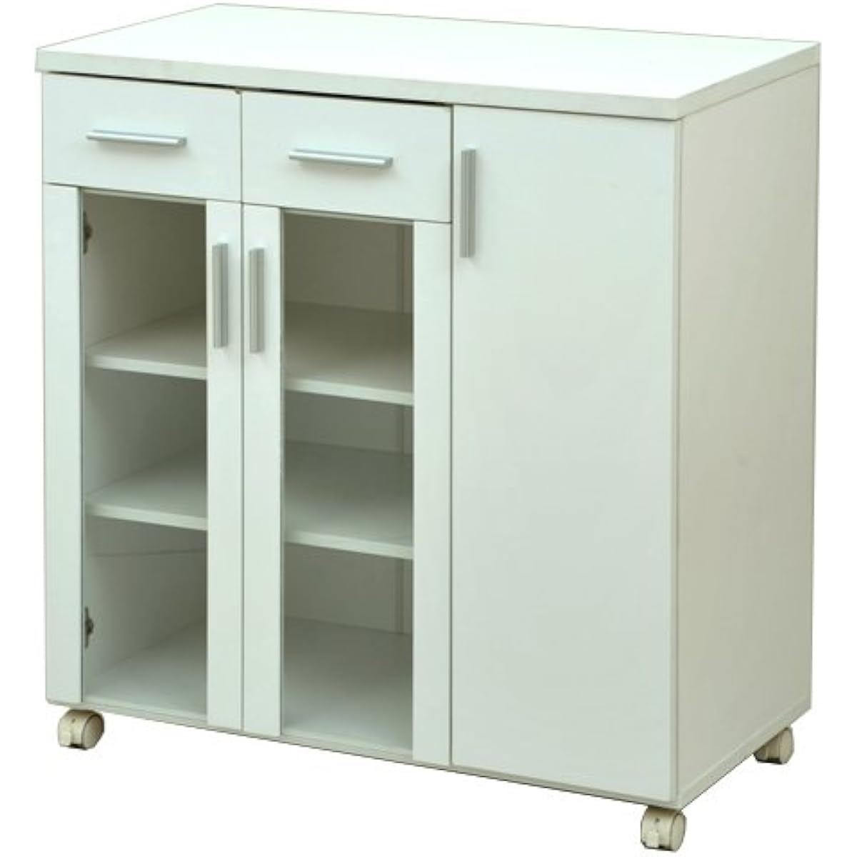 YAMAZEN Berry Berry Kitchen Kitchen Glass Cabinet (Width 80) White SSY-C8580GC(WH)
