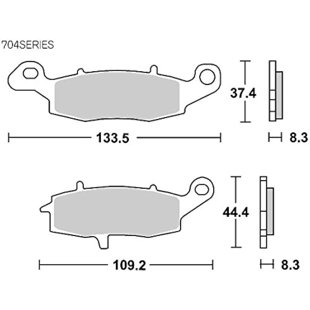 KITACO SBS Brake Pad 704HF Ceramic Bang Bang 200 Balios Estrella 250TR NINJA400R W400 W650 W800 etc. 777-0704000