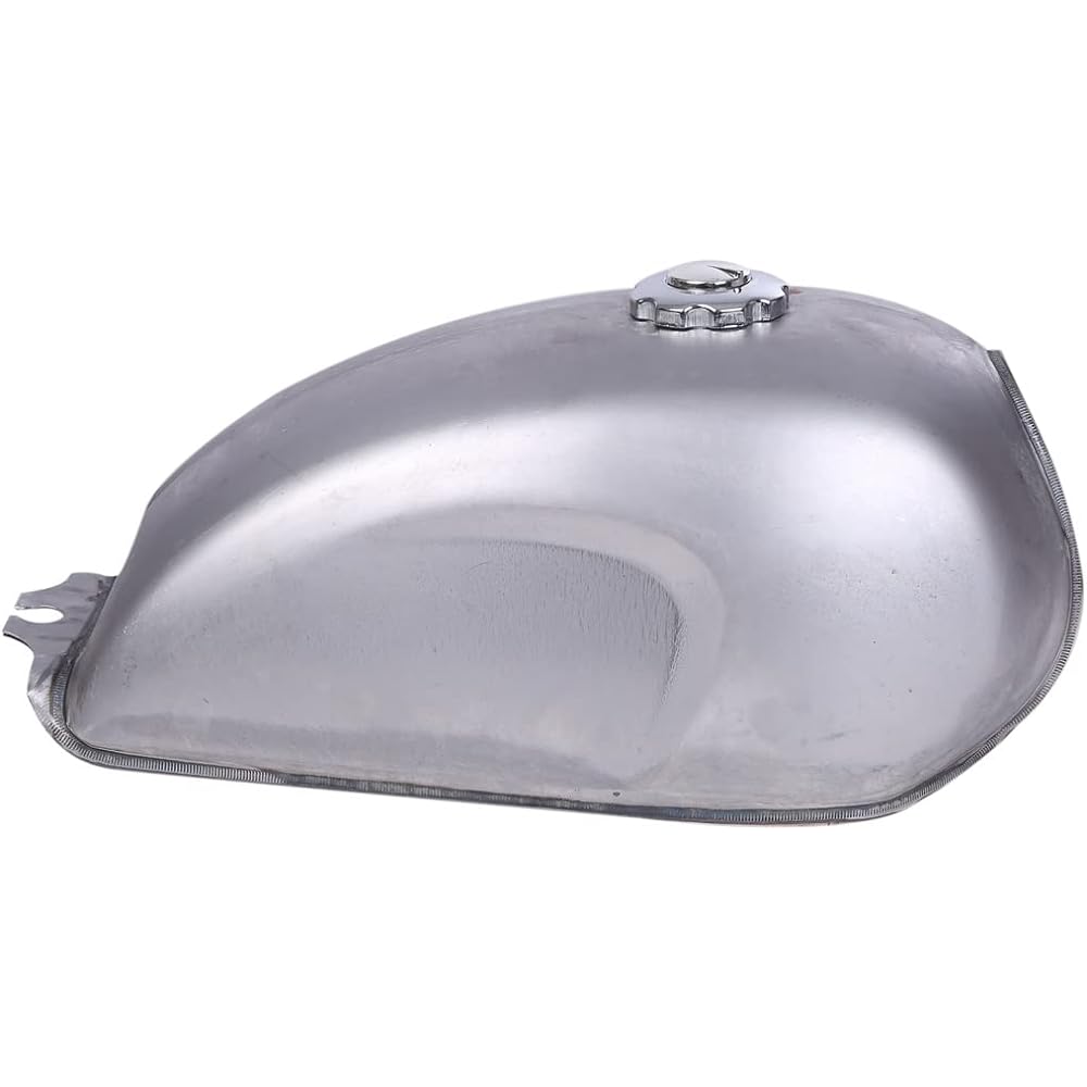 CustomDivine Gas Tank 9L Tank Cap Fuel Cock Key Set Unpainted Vintage Cafe Racer Bike Motorcycle Custom Parts General Purpose External Product