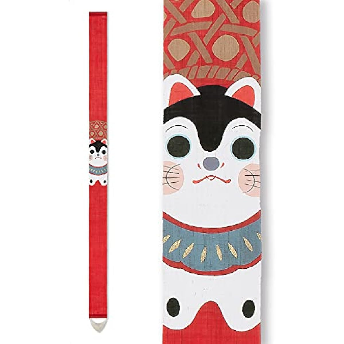 Tapestry "Komainu Papier" Japanese Style Modern Linen Fabric Thin Tapestry Wall Hanging