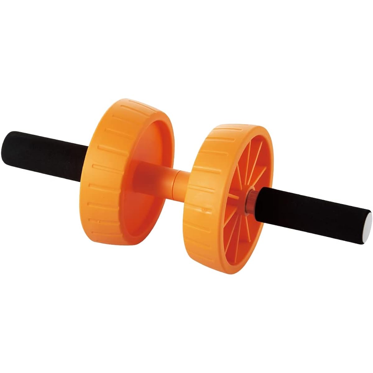 ELECOM Abdominal Roller, Ab Wheel, Load Capacity 120kg, Quiet, 2Way, Intensity Adjustable, Compact Storage, Muscle Training, Core Training, Ekuria Sports, Orange HCF-AR2HDR