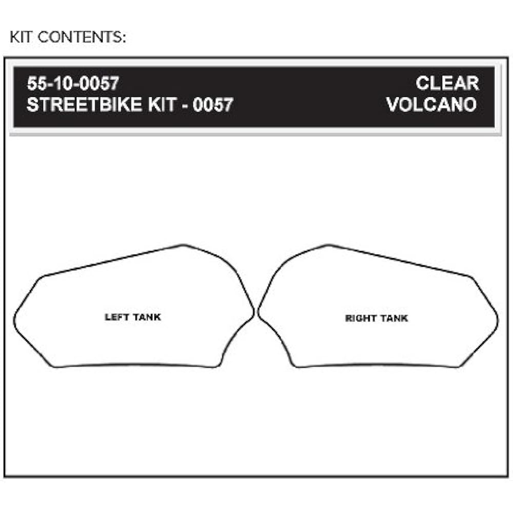 STOMPGRIP Traction Pad Tank Kit VOLCANO Clear GSX-R600(11-12) GSX-R750(11-12) 55-4011