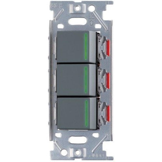 Jinbo Denki/NKW 3-way guide lamp switch set triple solid gray (SG) NKW03009