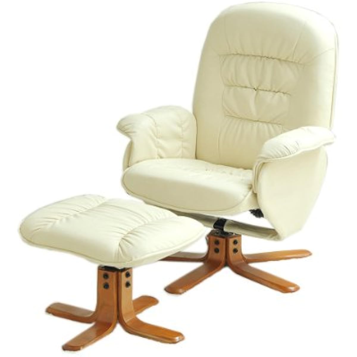 YAMAZEN Reclining Chair (with Ottoman) Ivory RM-007(IV)