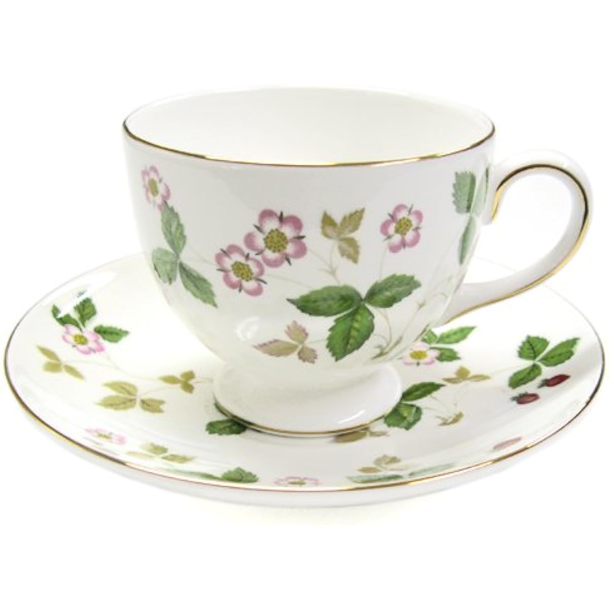 Wedgwood Wild Strawberry Tea Cup & Saucer Lee [Parallel Import]
