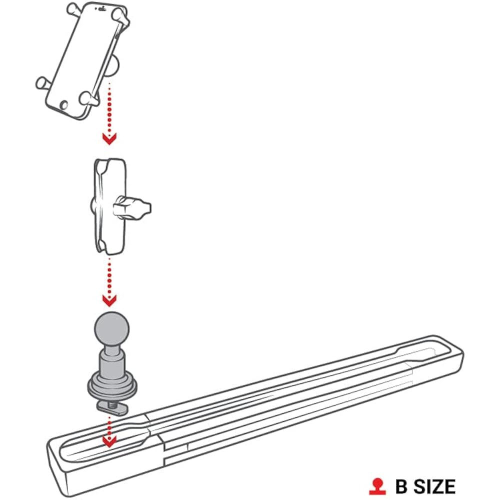 RAM MOUNTS Aluminum trackball T bolt attachment RAM-B-463-TRA1U B size 1 inch ball