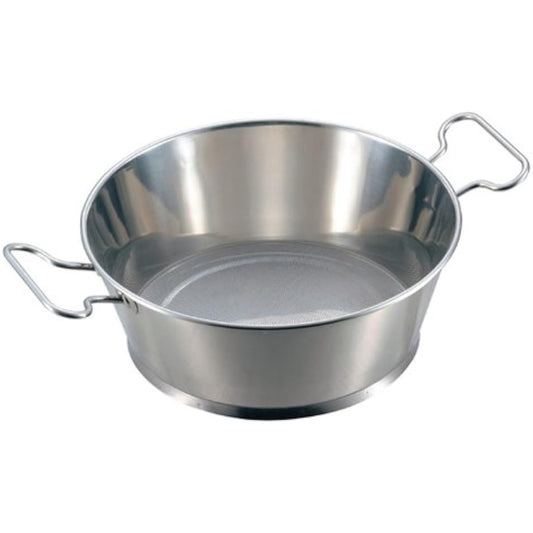 EBM stainless steel two-handed handle punching oil strainer 35cm