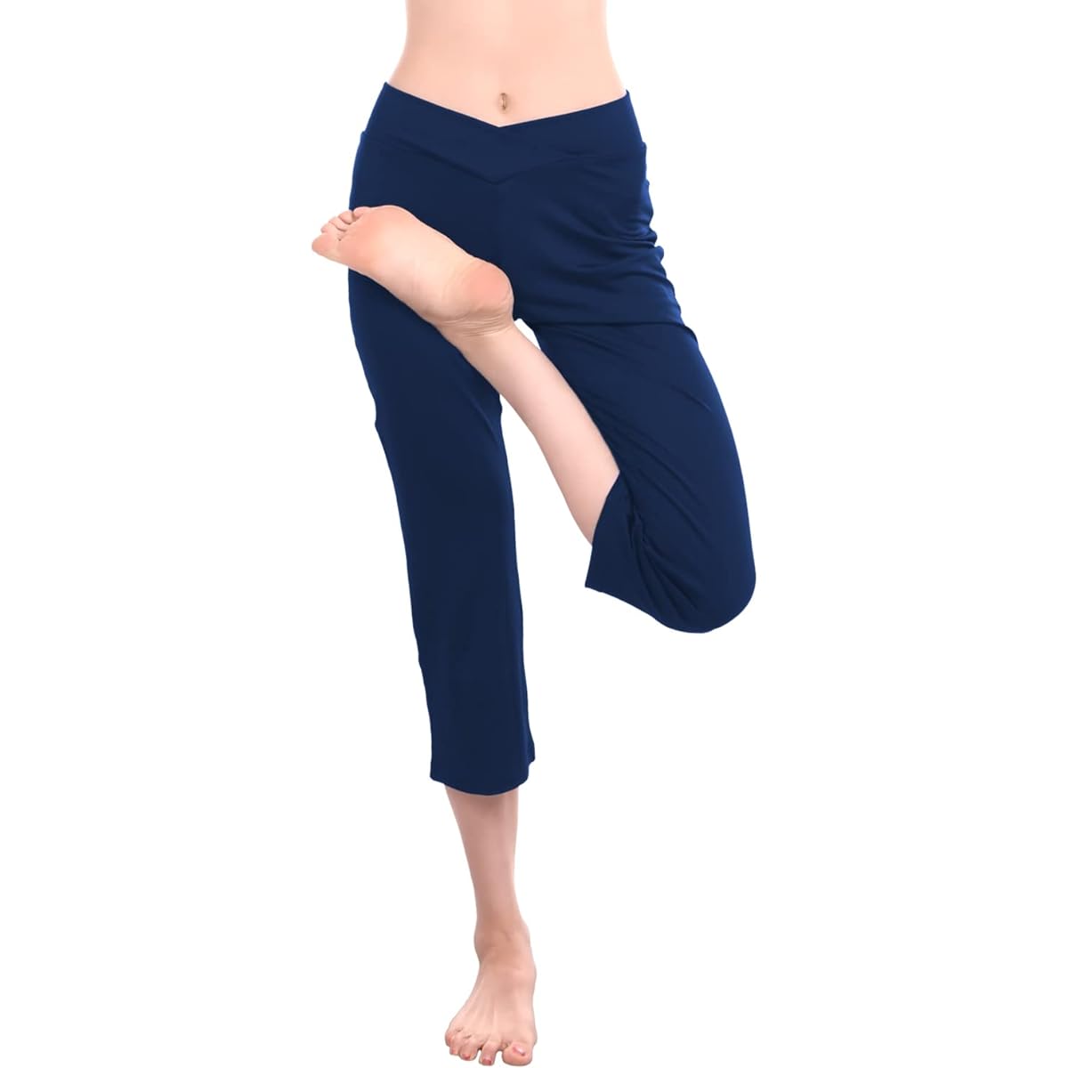 [Planet-C Planet-Casual] [Planet-C Planet-Casual] Yoga Pants Women's 3/4 Length Bottoms Yoga Wear pc-207