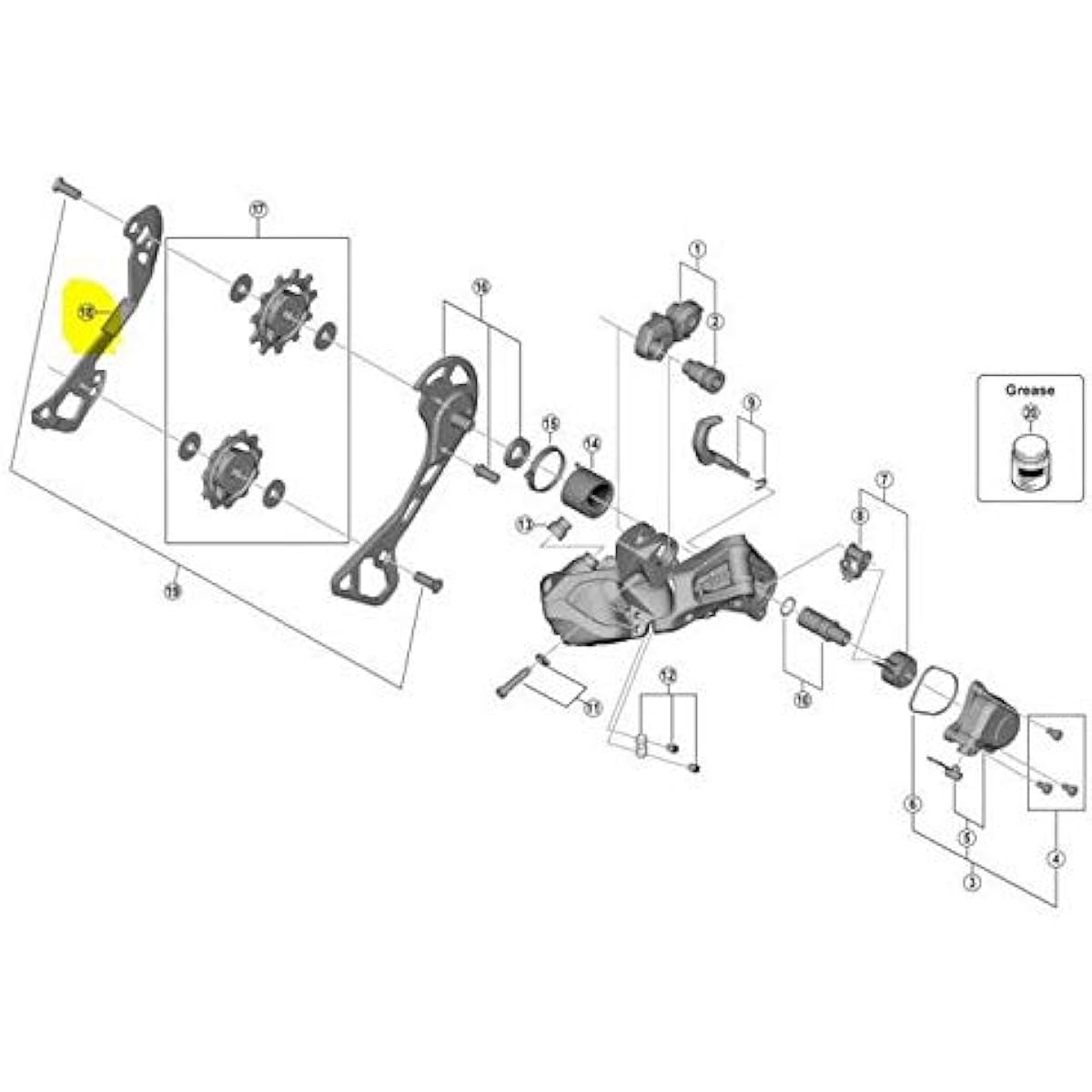 SHIMANO Repair Parts Inner Plate GS Y5ZN00080