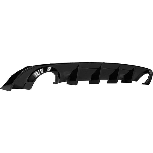 IKON MOTORSPORTS Rear Bumper Diffuser 2015-2023 DODGE CHARGER BASE & SXT compatible Rear Bumper Lip Diffuser Splitter Gloss Black PP