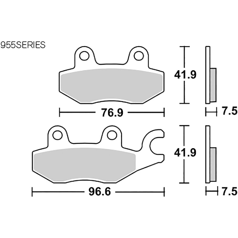 KITACO SBS Brake Pad 955DC Ninja250 (Ninja 250) '18~, Ninja400 (Ninja 400) '18~ 777-0955081