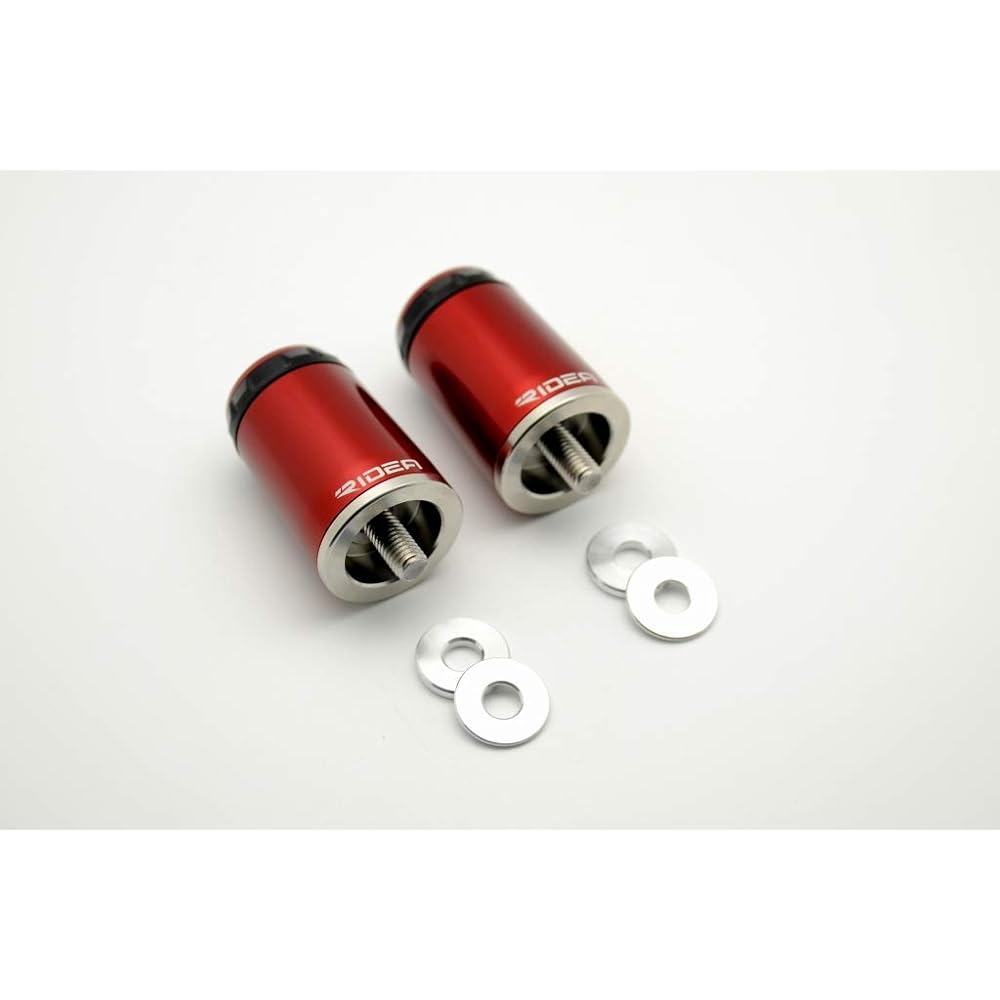 RIDEA SPINNER Handlebar End Long Type Red [SSB-1A-KA-RD] NINJA250R NINJA250 Z250 NINJA400R NINJA400 NINJA650 Z800 NINJA1000(Z1000SX) ZRX1200 R/S/DAEG ZZR1400/ZX-14 ZX-14R