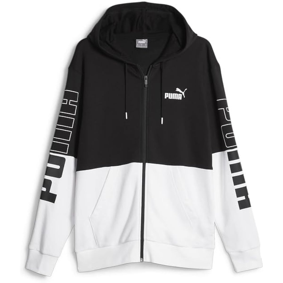 [PUMA] Fleece Sweatshirt Parka POWER Color Block Hooded Jacket TR 678487 Men's