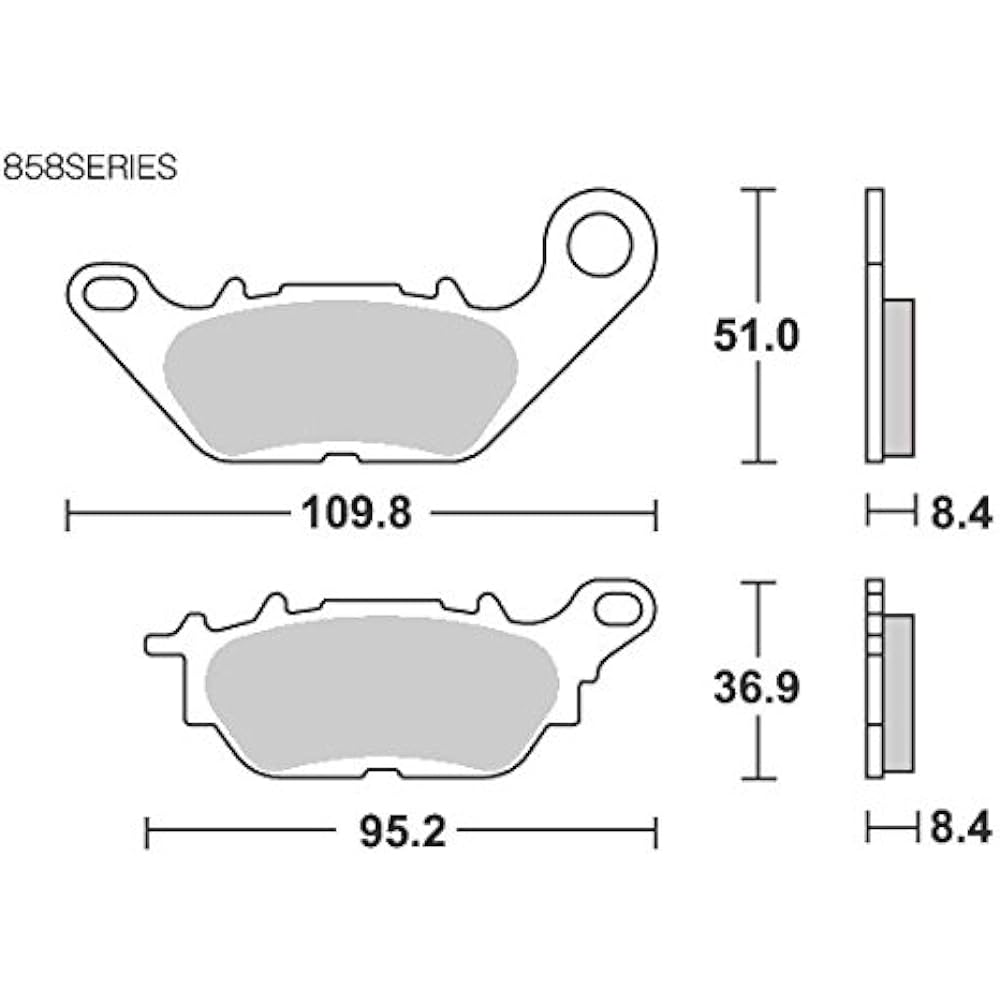 KITACO SBS Brake Pad 858HF Ceramic YBR125 Cygnus Z (Chinese Model) 777-0858000