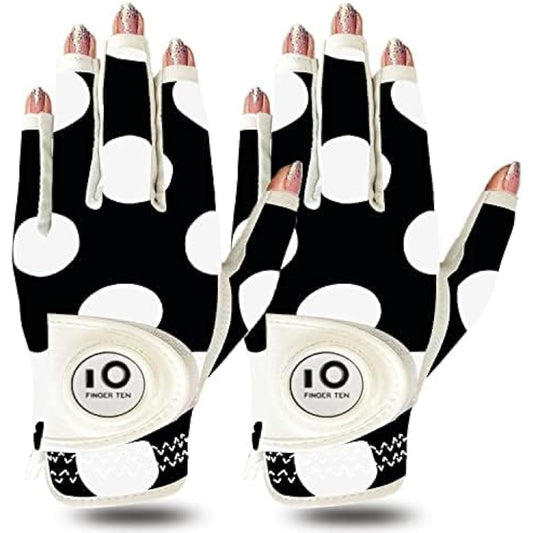 Women's Golf Gloves, Left Hand and Right Hand, Set of 2, All Weather Golf Gloves, Ball Marker Included, Gripping, Soft and Comfortable, For Spring, Summer, Autumn