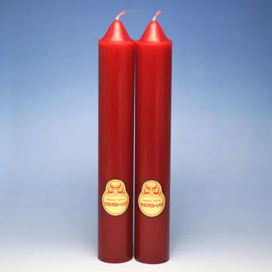 Shu Daruma Candle No. 200/2 Burning Time Approximately 70 Hours 1500g Made in Japan (Red Candle)