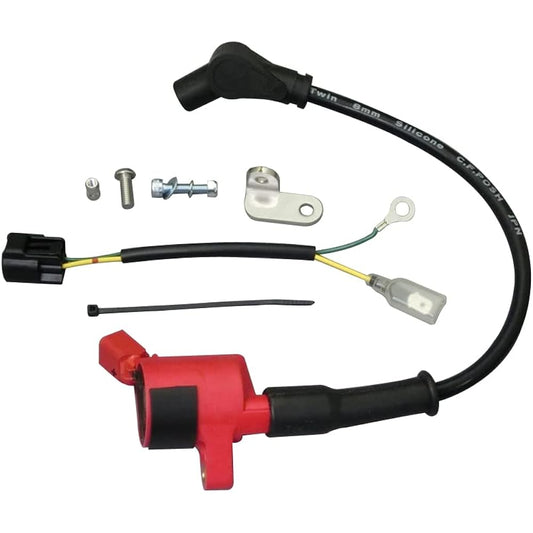 CF POSH Ignition Coil Racing IG Coil EVO Speed Pro Twin Silicone Plug Cord Black SR400/500 840710-09
