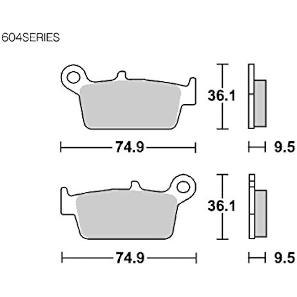 KITACO SBS Brake Pad 604RSI Sinter Metal Ape 50 Type D Ape 100 Type D XR250 Motard D Tracker X etc. 777-0604077 [RSI]