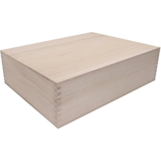 Paulownia box - High quality paulownia box with locking specifications - 4L size (Easily stores A3 size documents, perfect for storing large Japanese-made items)