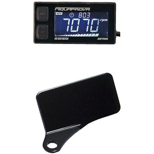 Daytona 37059 Tachometer HG Digital 72815 + Daytona Digital Meter Stay (L) Black