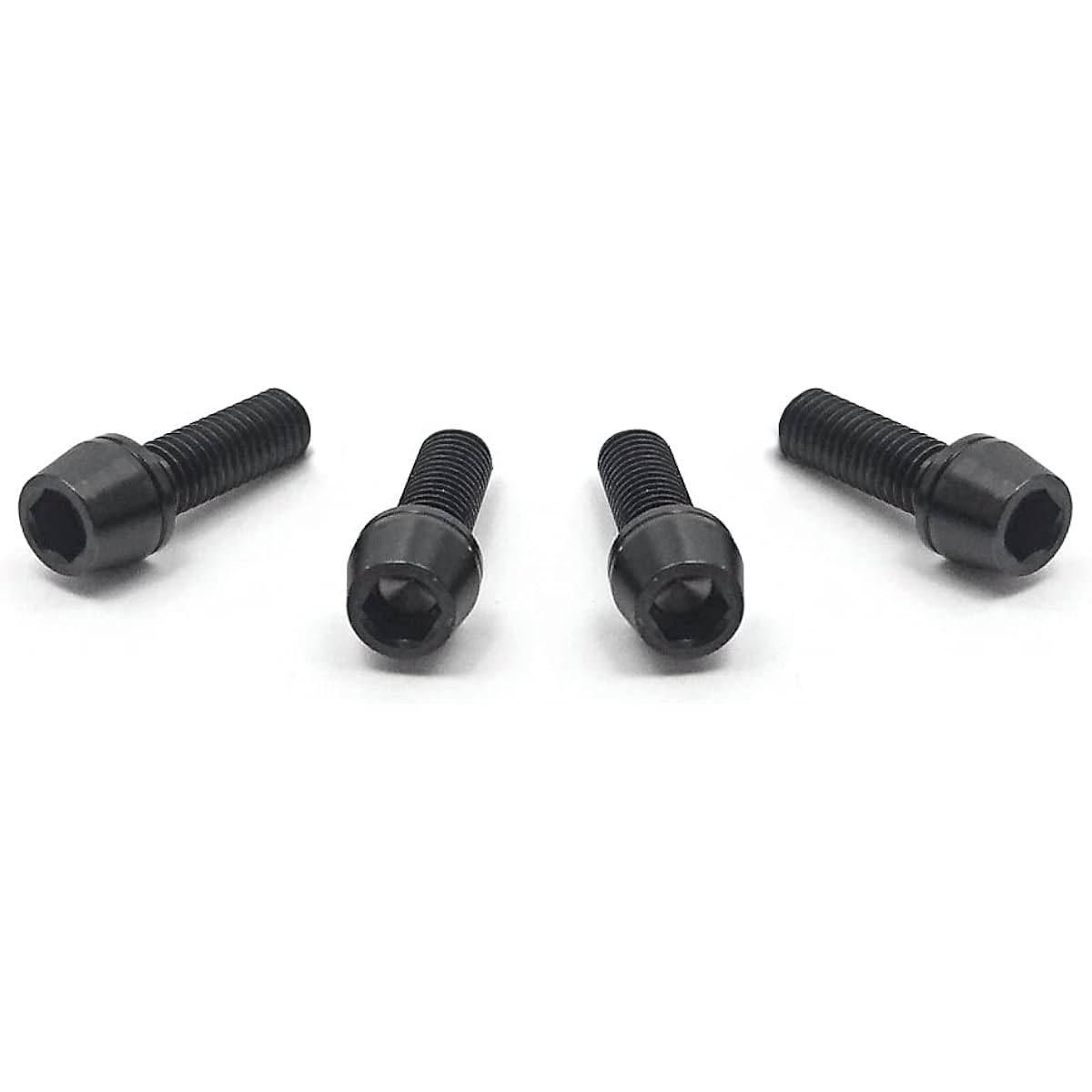EGWORKS High Strength 64 Titanium Bolt ULTRA-Ti™ M5/18mm for Stem with Washer Premium Black Set of 4