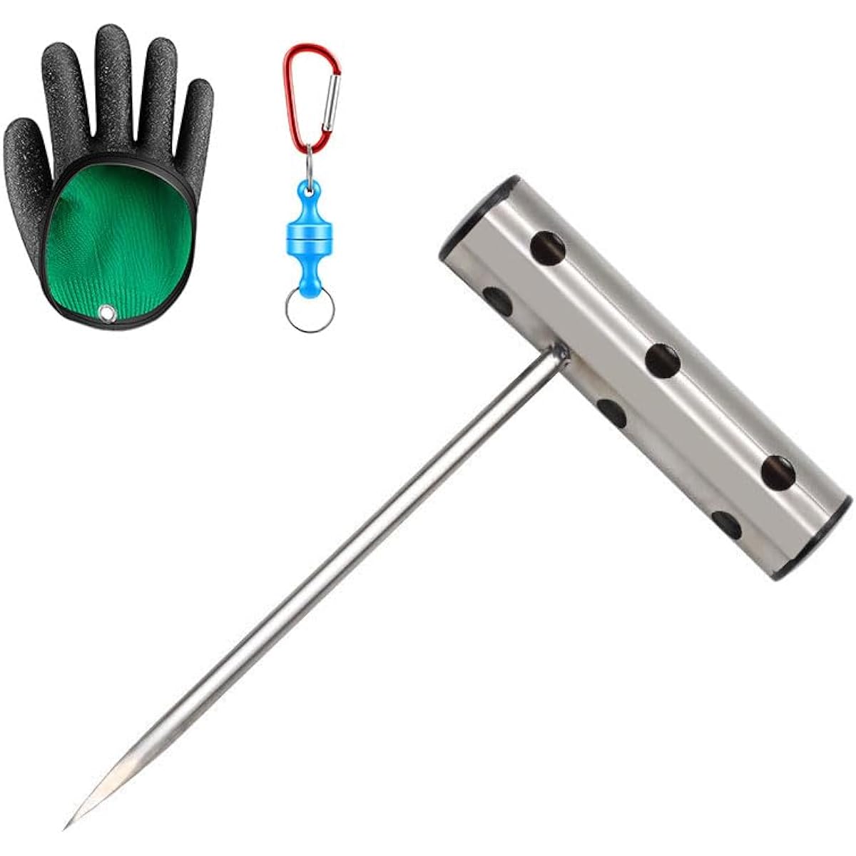 Thujopsis Fish Tightening Pick, Nerve Tightening, Fish Gloves Set, Injury Prevention, Slip Prevention, Fish Grabbing, Brain Closing, Fish Pick, Blood Removal, Freshness, Big Fish, Blue Fish, Flounder, Red Sea Bream, Tuna, Gill Cutting, Left Hand, Right H