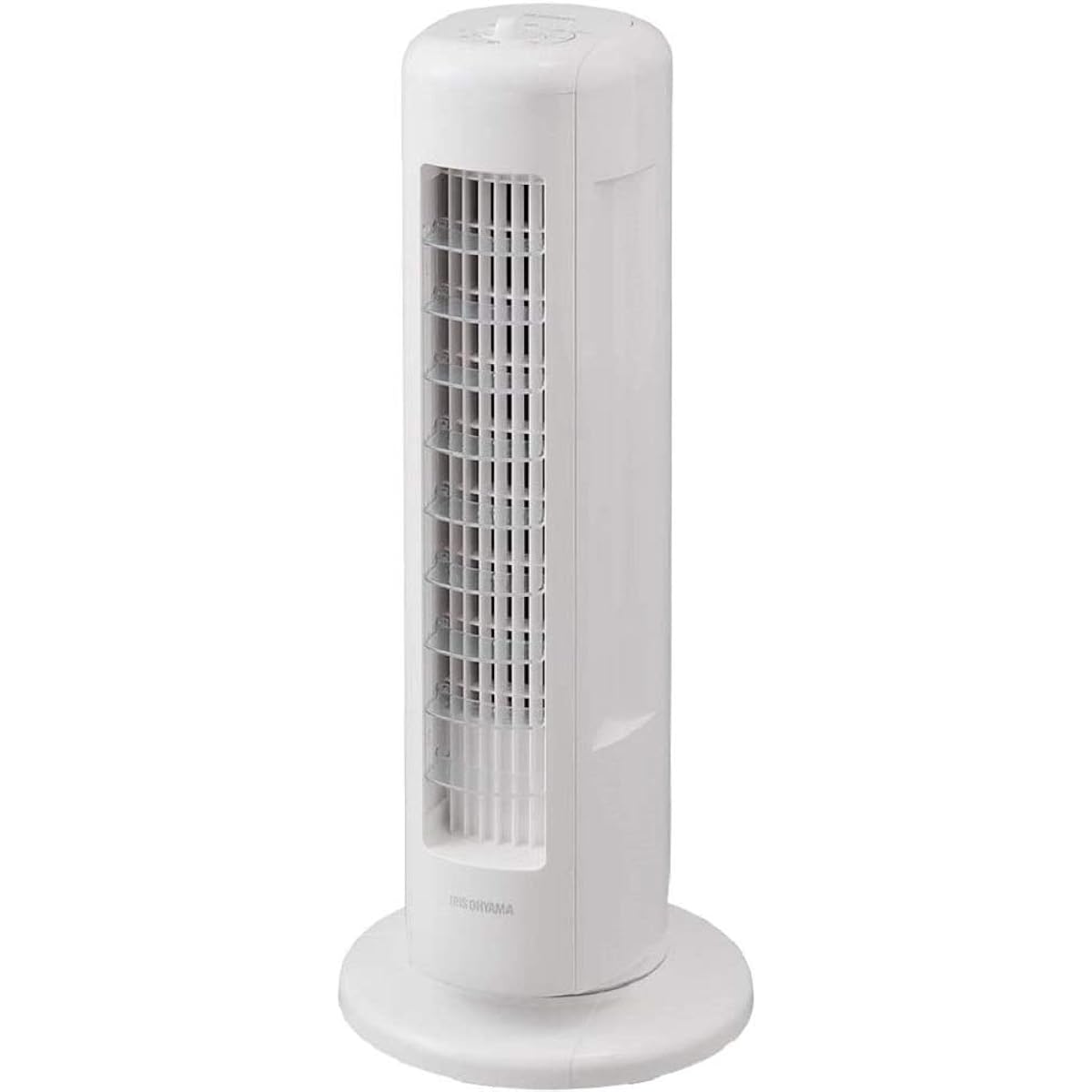 [Power Saving Measures] Iris Ohyama Electric Fan, Tower Fan, Slim, Automatic Left/Right Swing, Powerful Air Blower, 3 Levels of Air Volume, Top and Bottom Louvers, Mini Mechanical Type, White TWF-M6T-W