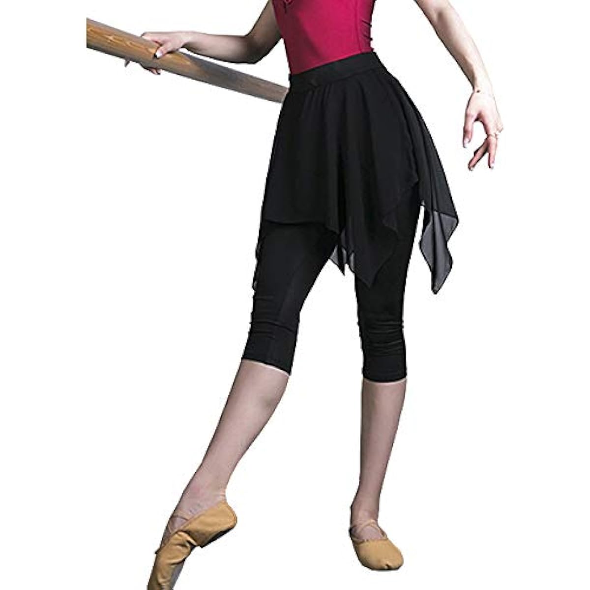 Manana ma22 Leggings with Skirt Ballet Dance Yoga Gymnastics Acting Stage Practice Lesson Dance