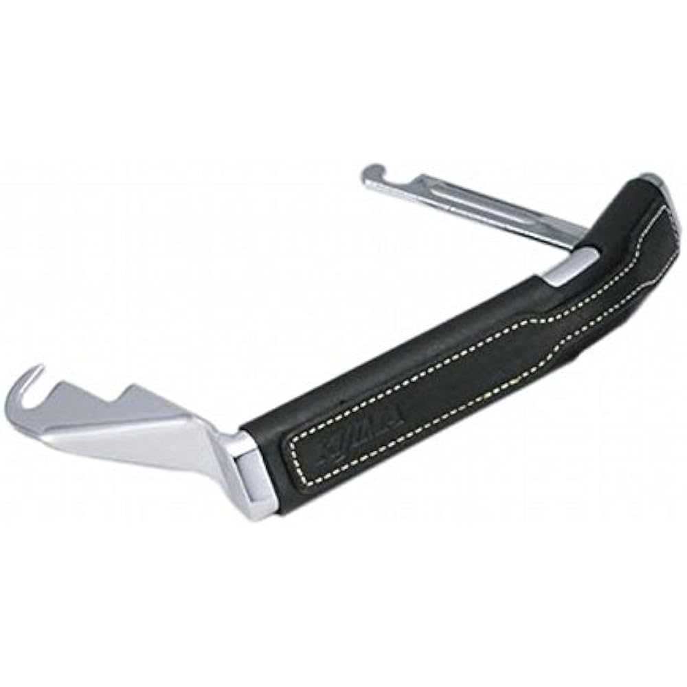 Kijima Motorcycle Bike Parts Knee Grip Bar Leather Type Sportster ('86-'13) Chrome Plated Base Black HD-05074