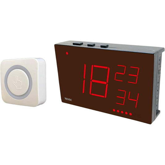 Revex Wireless Chime Intercom XPN Series Transmitter/Receiver Set Rainproof Push Button for Expansion Call Chime Number Display Restaurant Hospital Nursing Care XPN1910E