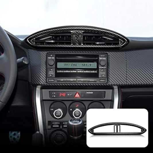 AIRSPEED For Subaru BRZ ZC6/Toyota 86 ZN6 Central Control Air Conditioner Vent Outlet Decoration Sticker Cover Trim for 2013-2020 Accessories Interior Parts (Black)
