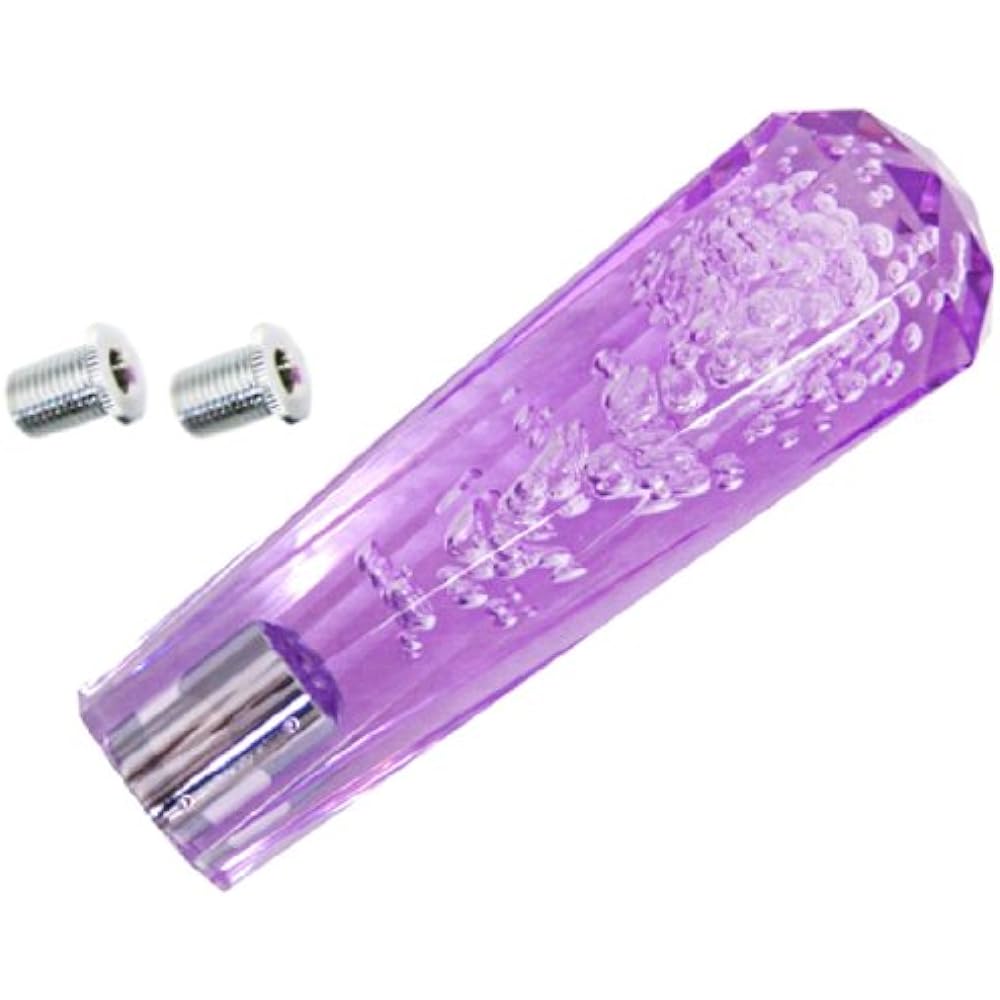 [Car supplies/car parts] Diamond cut shift knob/Purple [Vi] 100-0507