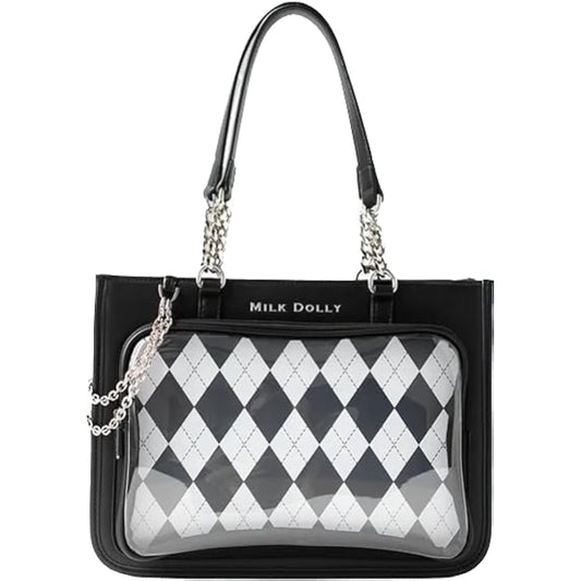 G triger FUYUUNEKO Argyle Ita Bag Ita Bag Floating Cat MILKDOLLY Milk Dolly Fuyuneko Black Black