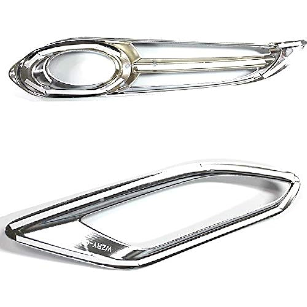 Wellvie VEZEL Vezel Hybrid Front & Rear Bumper Fog Cover Set Plated Rear Fog Garnish Exterior Parts Custom Custom Parts Honda Bezel Car Parts Car Parts Car Parts (4 Piece Set)