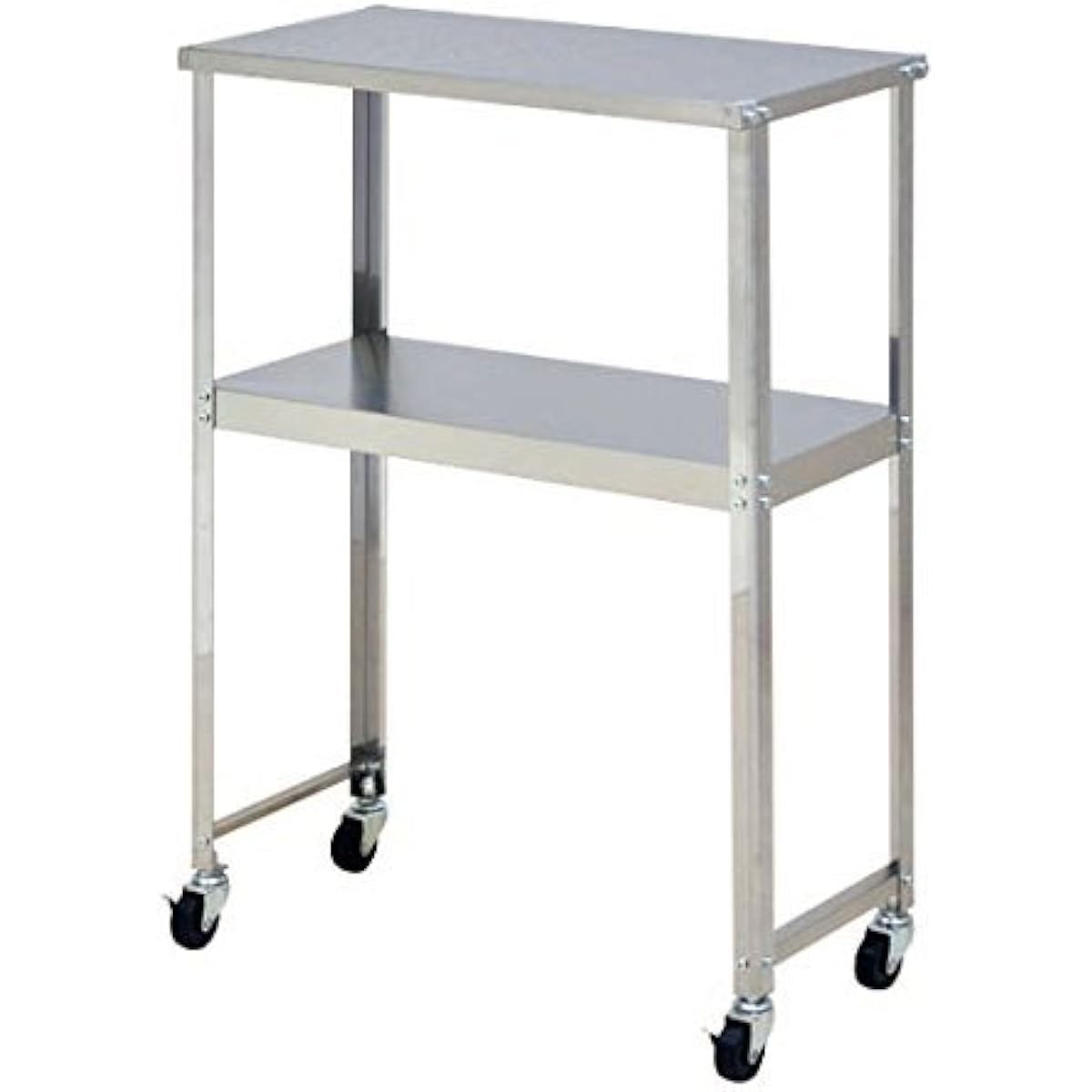Stainless Steel Slim Kitchen Workbench with Casters Approx. Width 60 x Depth 30 x Height 85 cm 2 Tier Rack Made in Japan