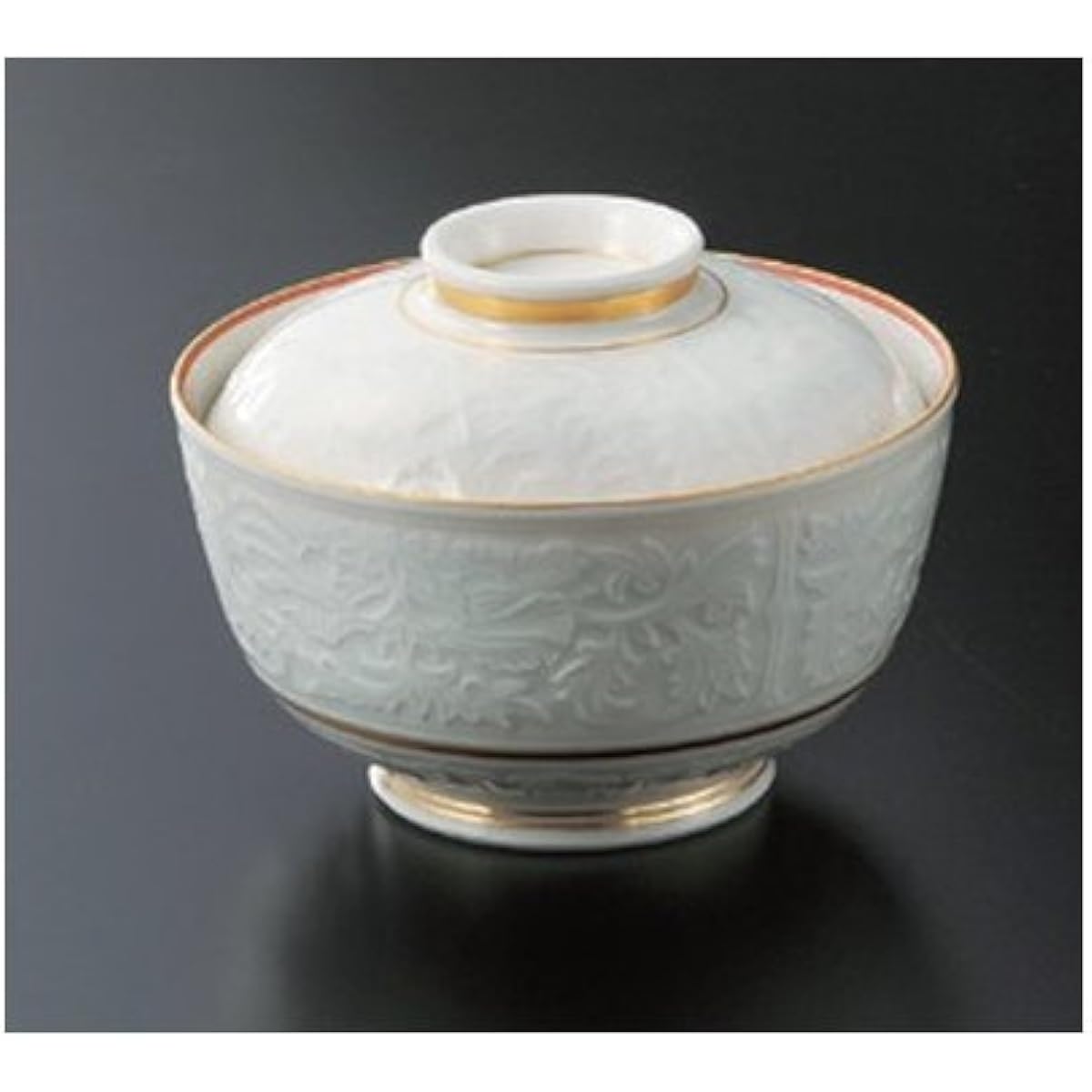 Yen confectionery bowl, Goryeo Tang-style carved lid [11.7 x 8cm] Ryokkei, inn, Japanese utensils, restaurant, business use