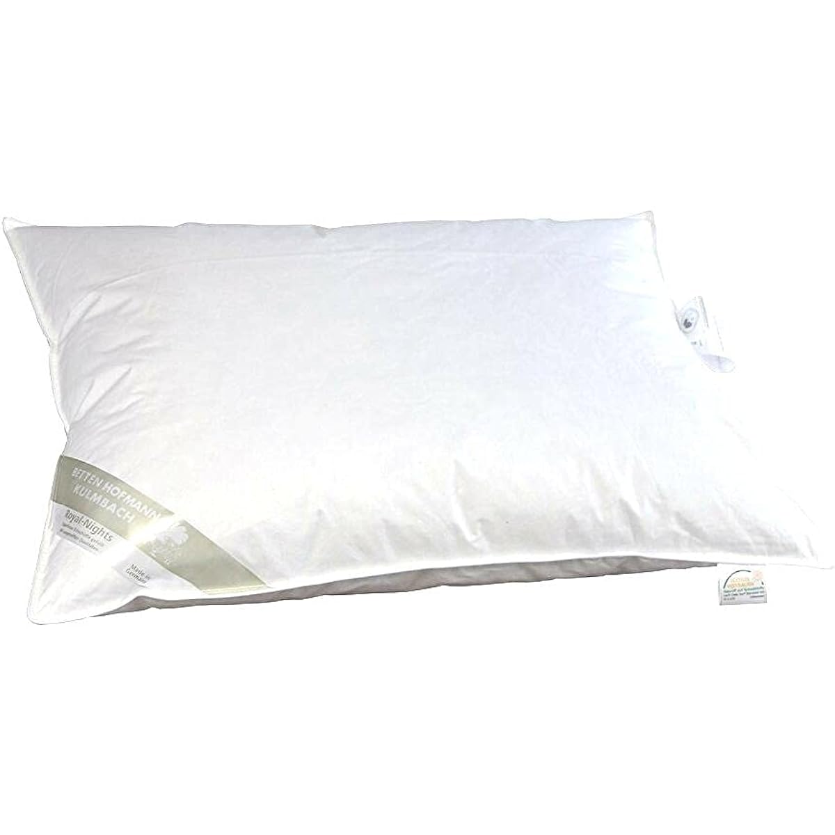[Safe and secure German-made washable premium mother goose feather pillow] 63x43cm (800g) 30% down from the prestigious Masur region of Poland, height medium to slightly low