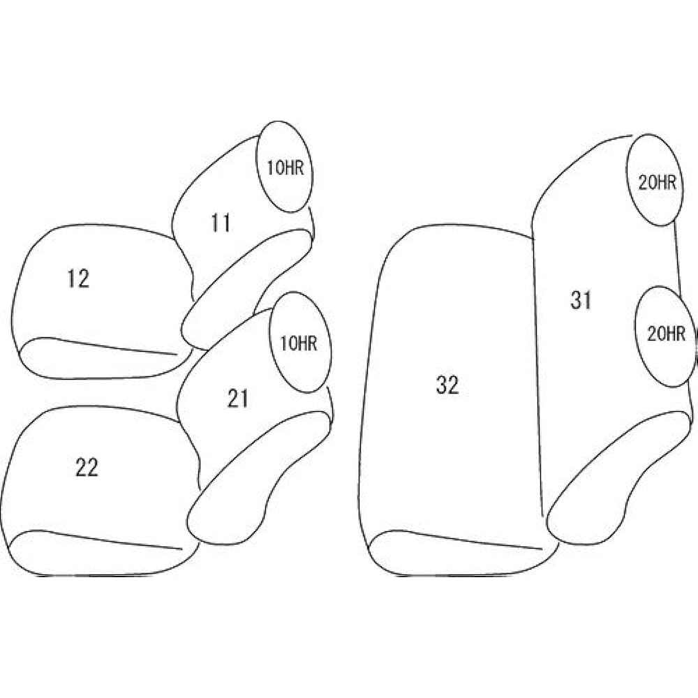 Clazzio Seat Cover High/Regius Ace Van Wide H200 Series Toyota Clazzio Real Leather Genuine Leather Ivory ET-0238 [21ETB0238V]