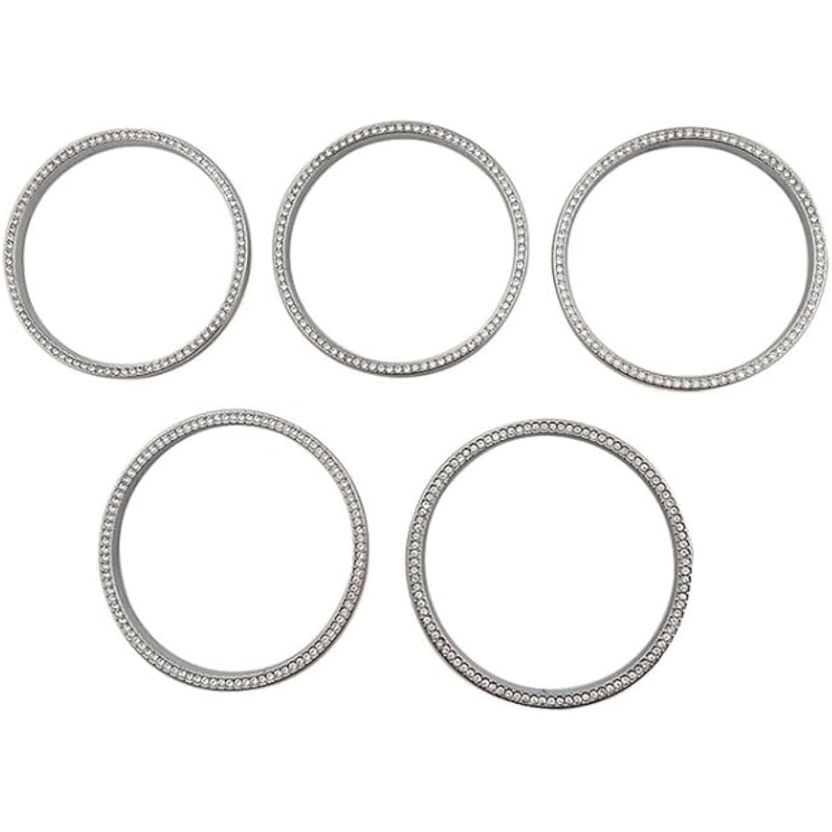 BENZ Air Conditioner Inner Ring C-Class GLC Silver Crystal Set of 5 W205/X253/C253 Front Air Conditioner Vent Outlet Accessories Interior