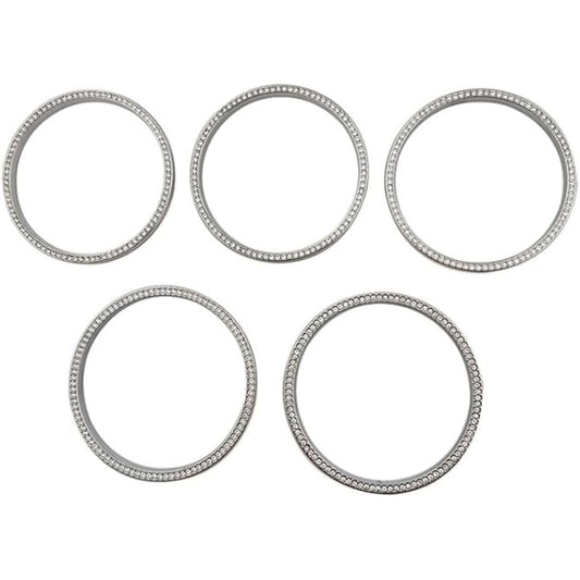 BENZ Air Conditioner Inner Ring C-Class GLC Silver Crystal Set of 5 W205/X253/C253 Front Air Conditioner Vent Outlet Accessories Interior
