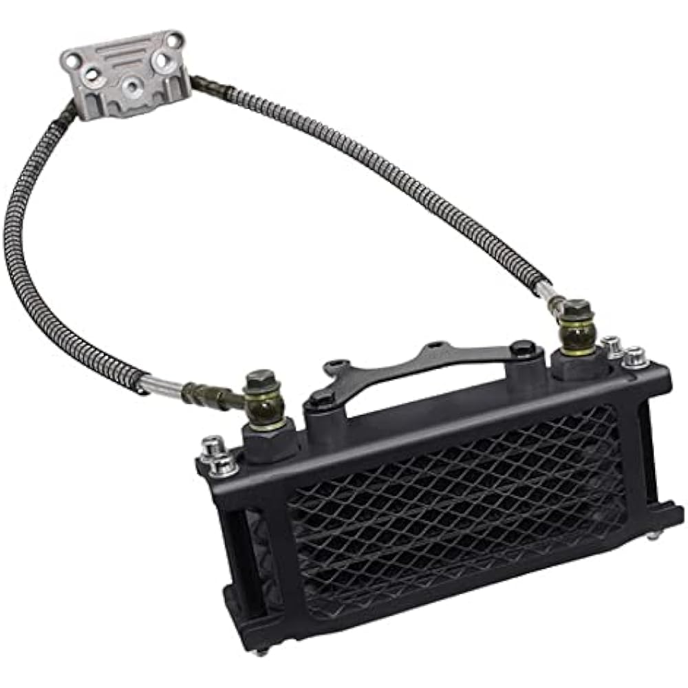 FKS General Purpose Aluminum Oil Cooler Kit Black Color Honda Monkey Gorilla 125cc 140cc