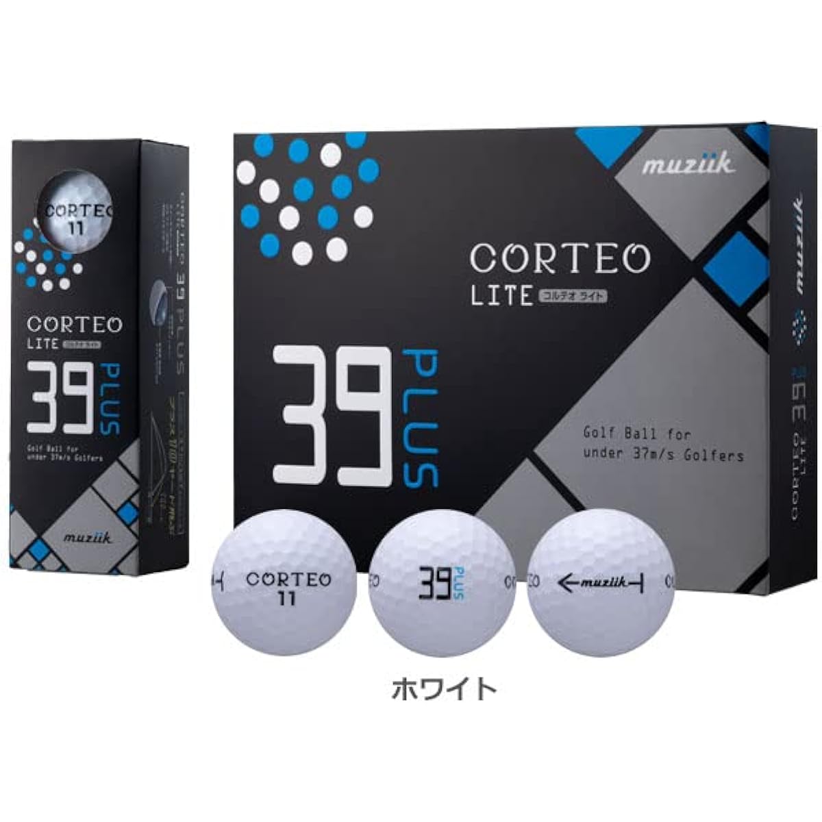 Muziik Corteo 39 PLUS Golf Balls 1 Dozen Head Speed 39 or Less