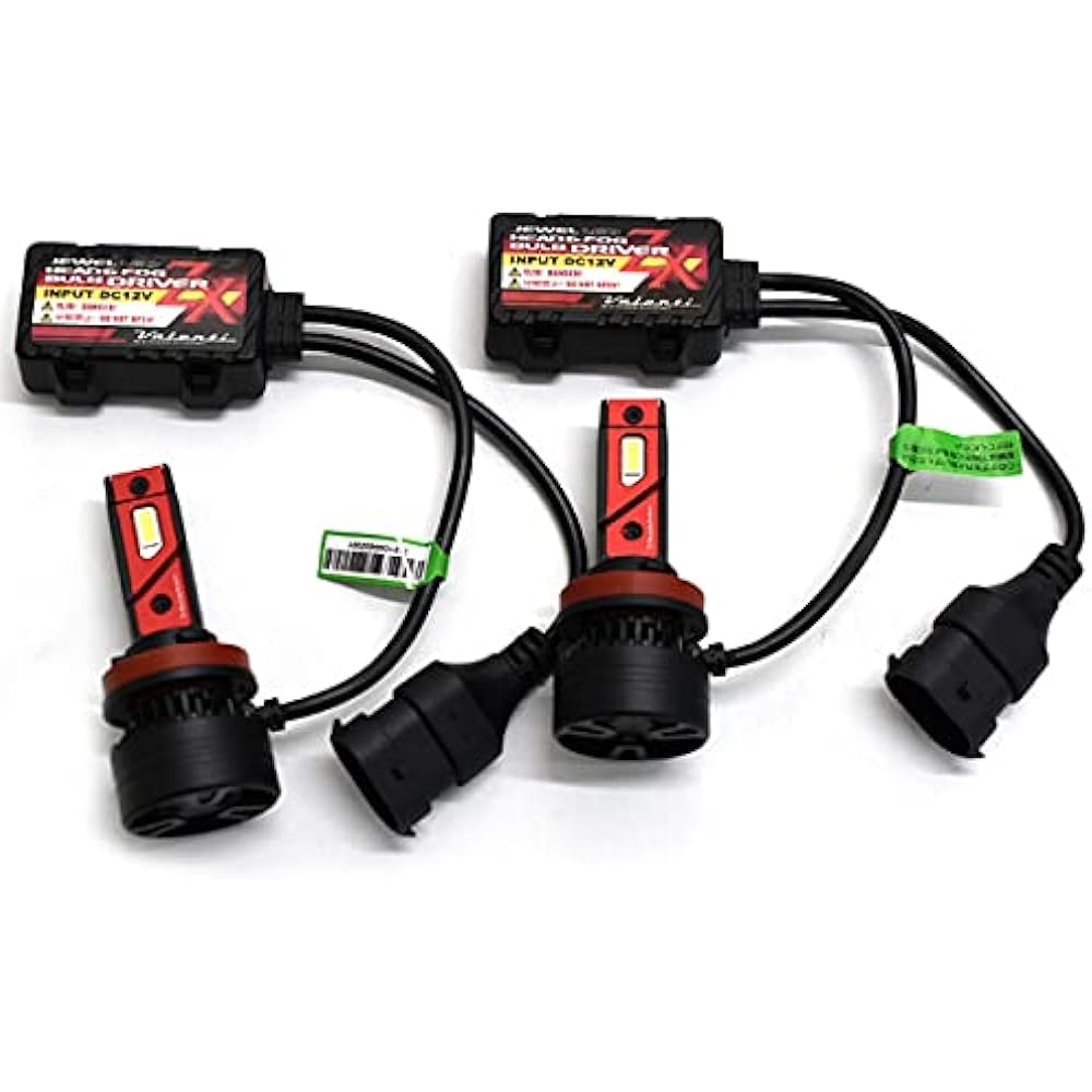 Valenti Jewel LED Head Fog Bulb ZX H8 H9 H11 H16 HB3 HB4 HIR1 HIR2 6200K 10000lm LZX41-H8HB-62