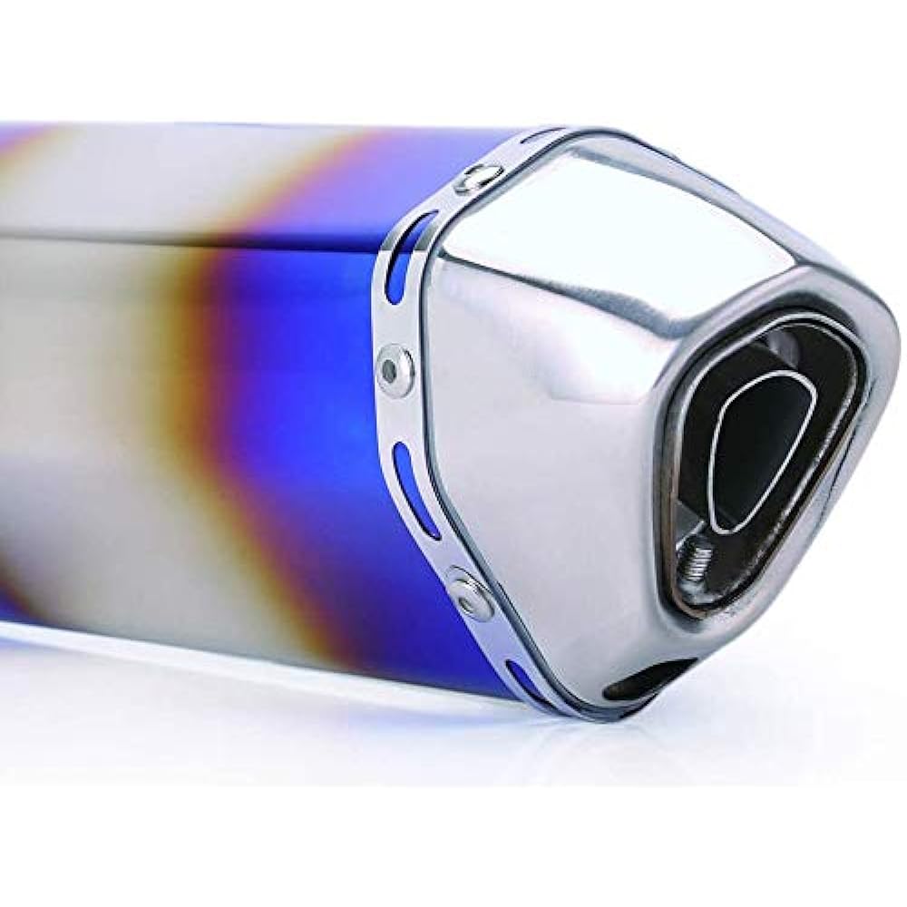 WETOTO Universal Carbon Fiber 1.5-2 Inch Inlet Bike Scooter Exhaust Muffler Pipe