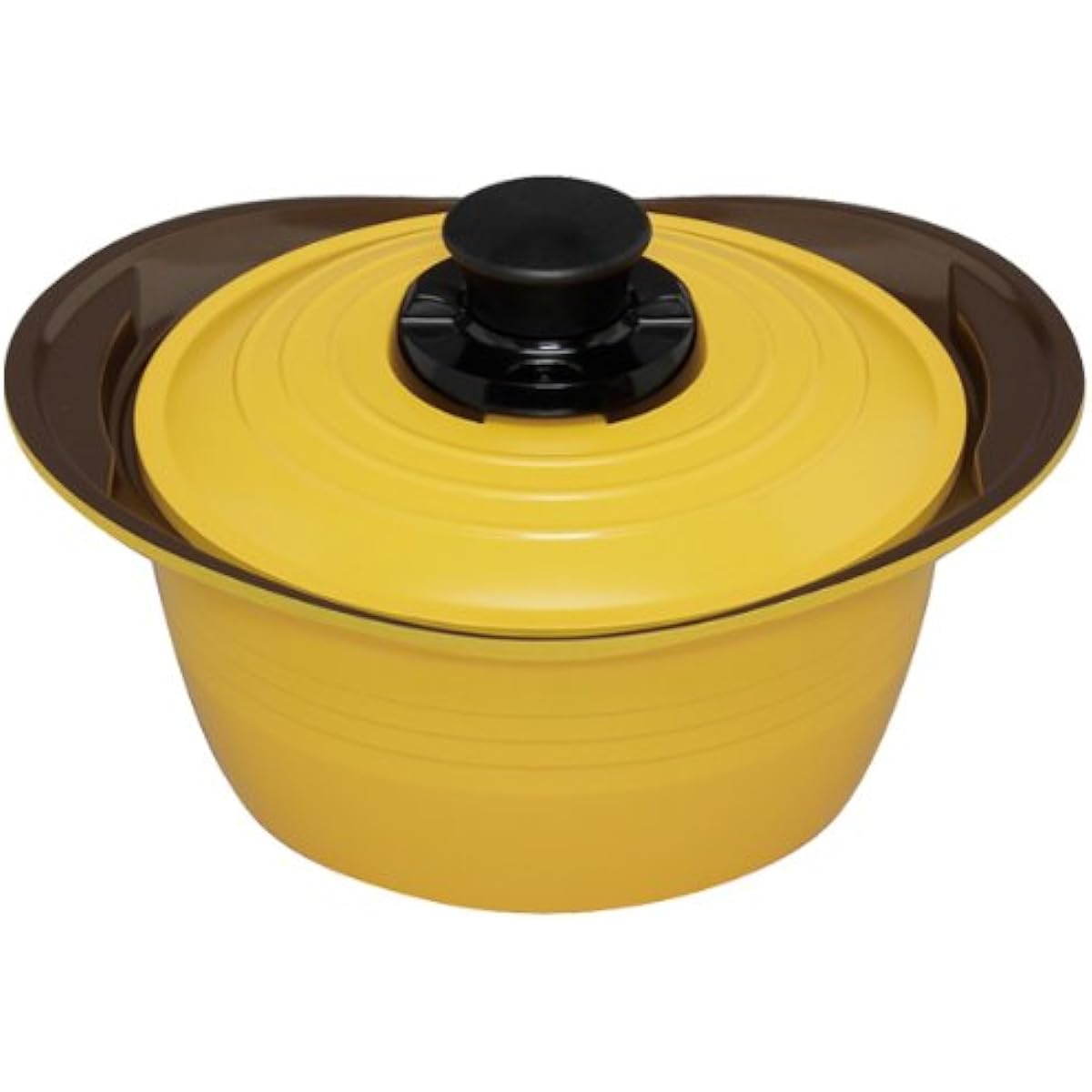 Iris Ohyama Two-handed pot, water-free pot, 20cm, deep, yellow MKS-P20
